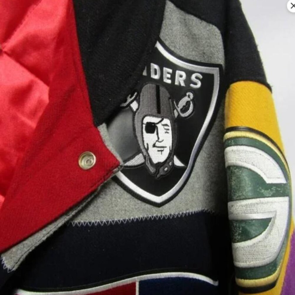 Men's Jeff Hamilton NFL Wool/Leather Varisty Jacket Size XL - Picture 2 of 14